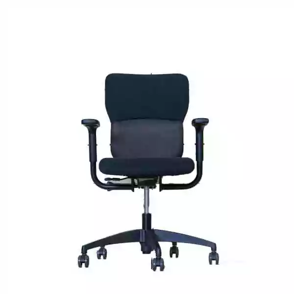 Gebrauchter Steelcase Let's be Sitz schwarz mit Armlehnen