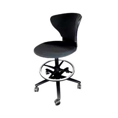 Vernieuwde stoel SEDUS Turn Around Zwart met voetring