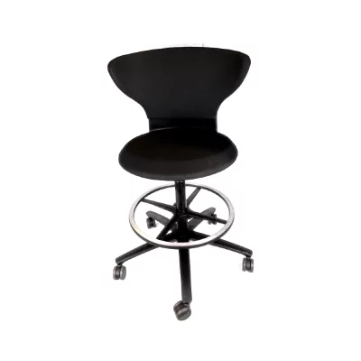 Siège reconditionné SEDUS Turn Around Noir avec Anneau repose-pieds